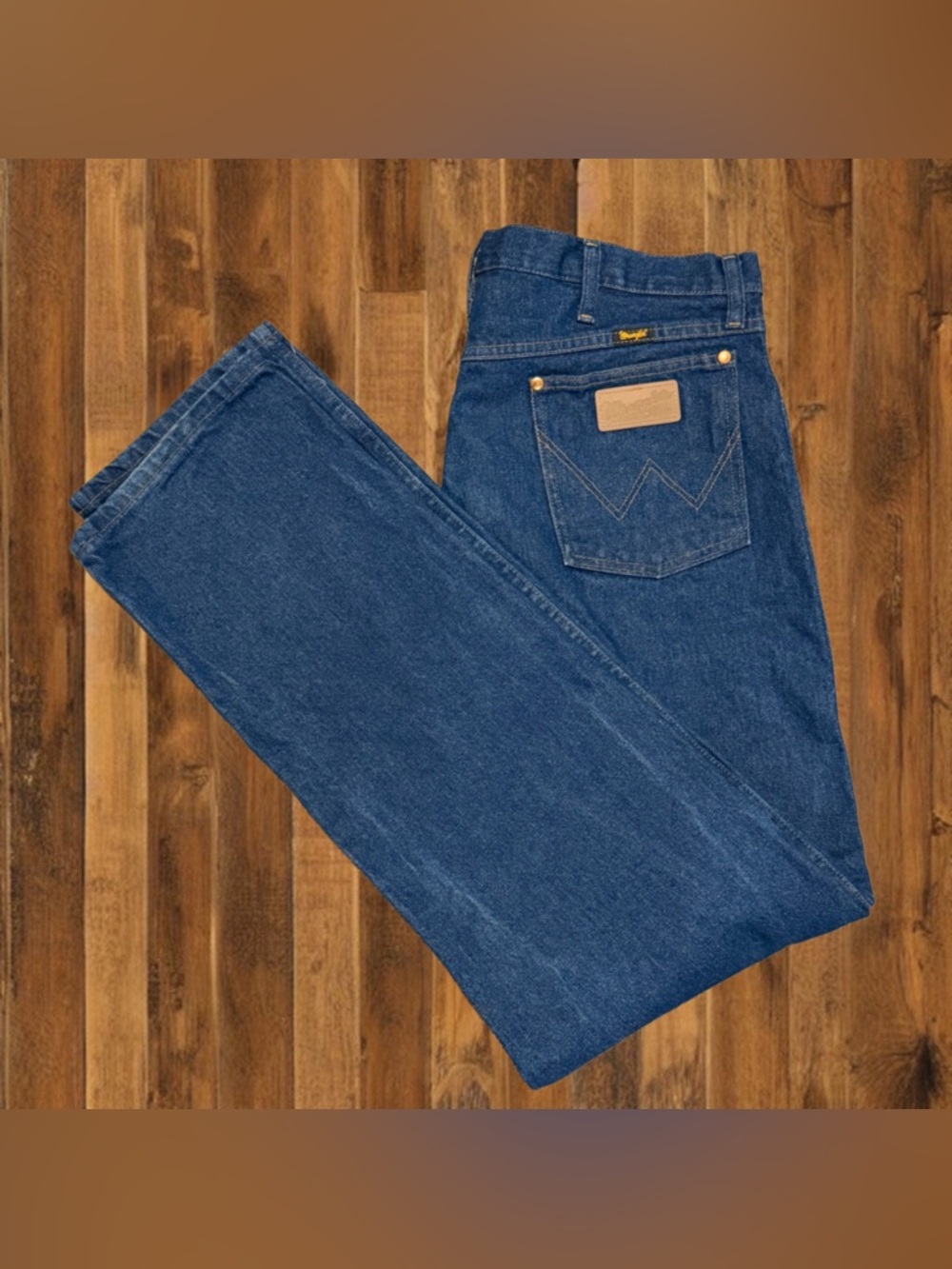 Wrangler 13MWZPW Cowboy Cut Jeans 38x34 Men’s Dark Wash Western Straight